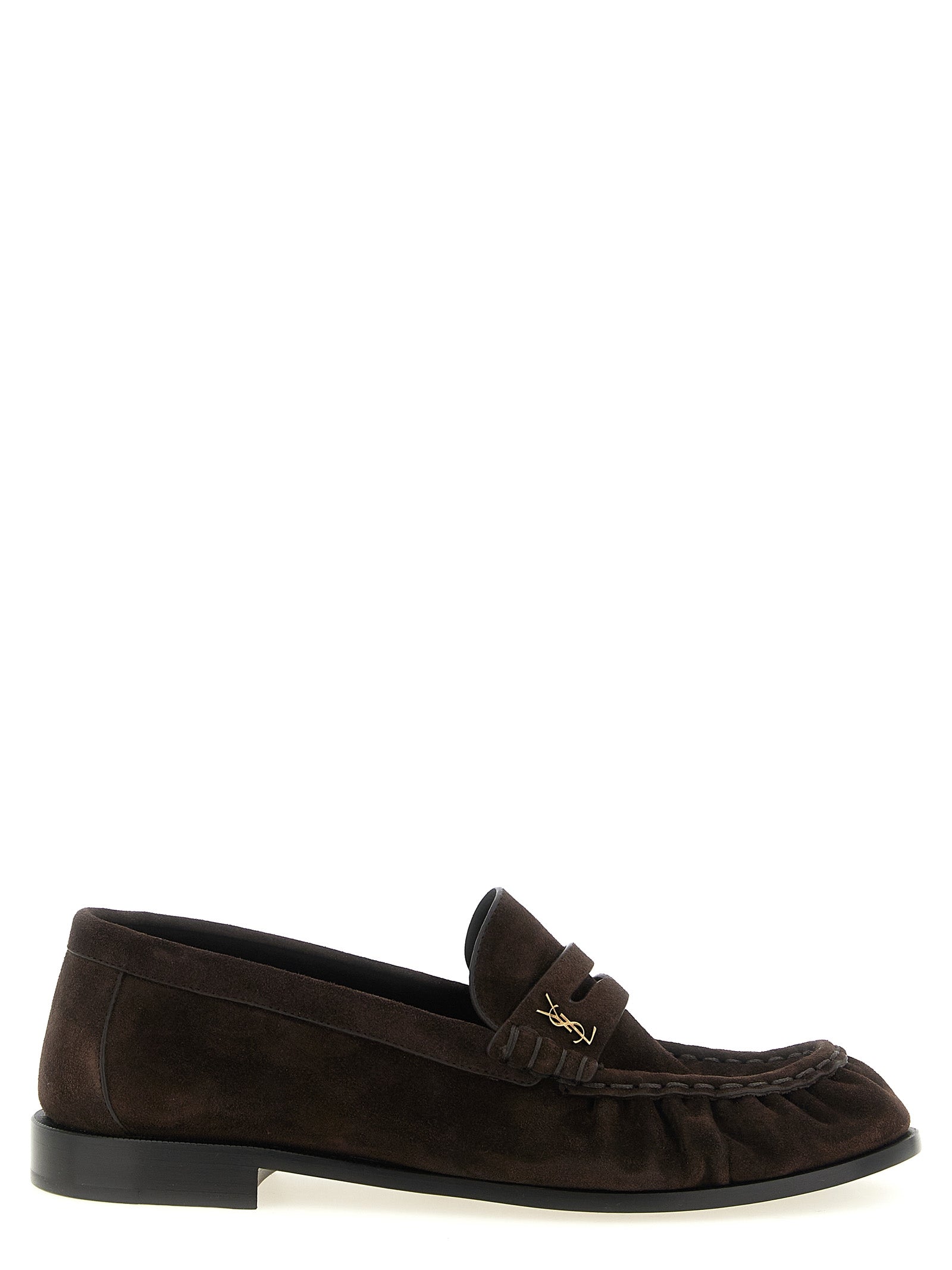 Saint Laurent Brown Calfskin Loafers