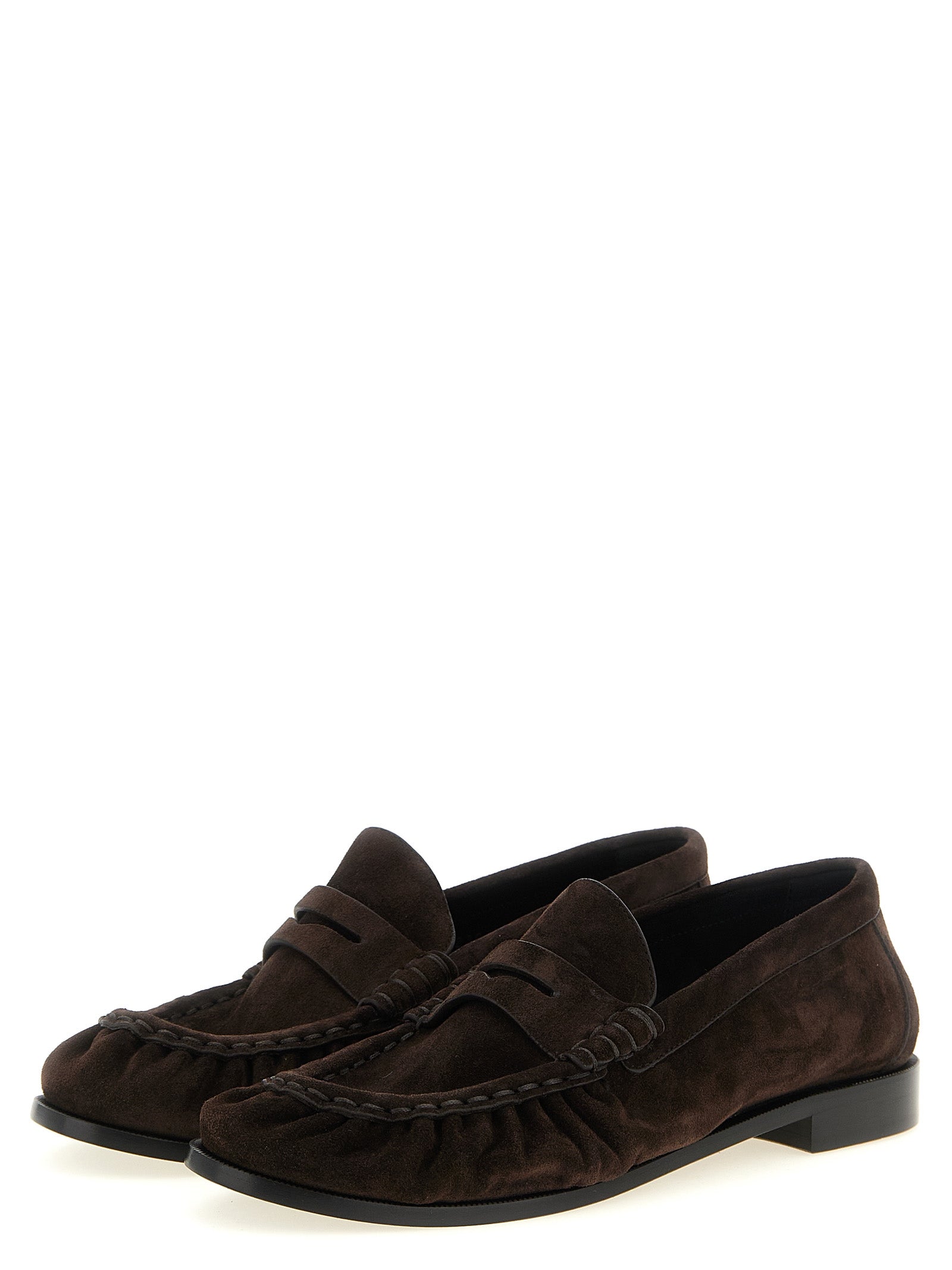 Saint Laurent Brown Calfskin Loafers
