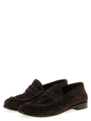 Saint Laurent Brown Calfskin Loafers