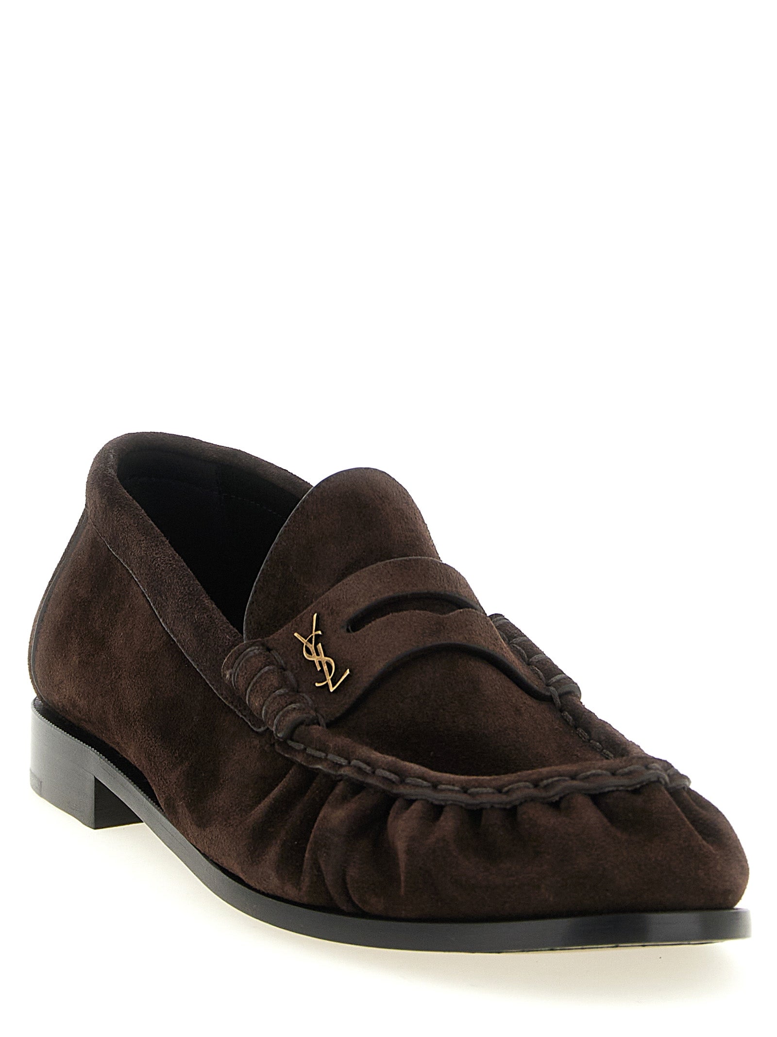 Saint Laurent Brown Calfskin Loafers