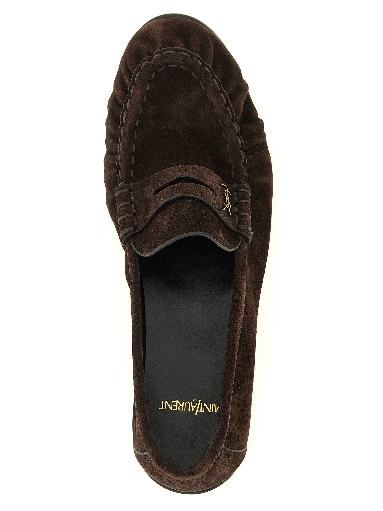 Saint Laurent Brown Calfskin Loafers