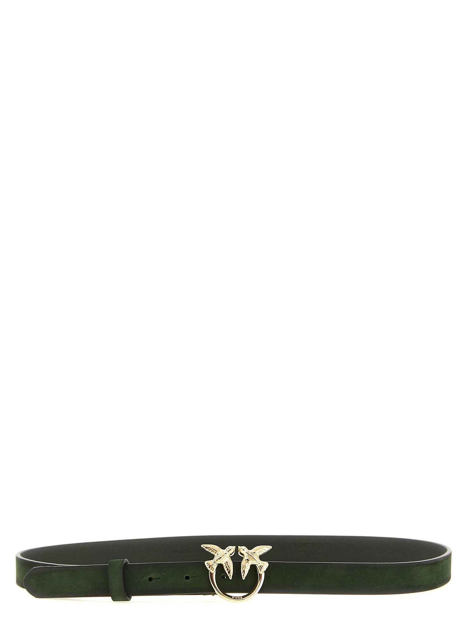 PINKO Green Calfskin Leather Belts