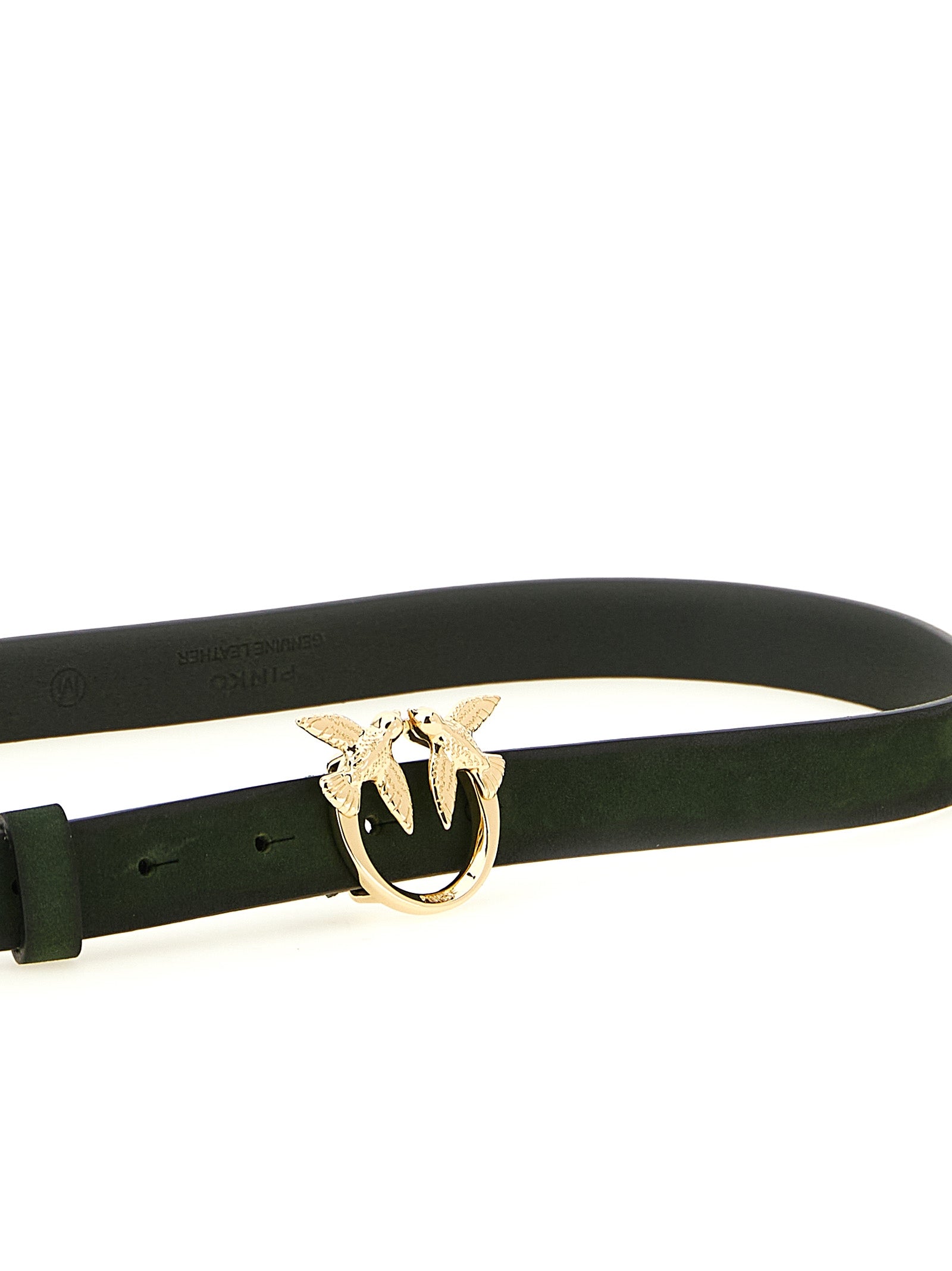 PINKO Green Calfskin Leather Belts