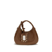 Ganni Brown Recycled Leather Shoulder Bag