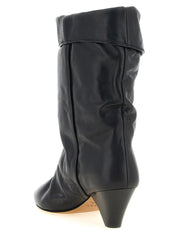 Isabel Marant Black Cow Leather Ankle Boots