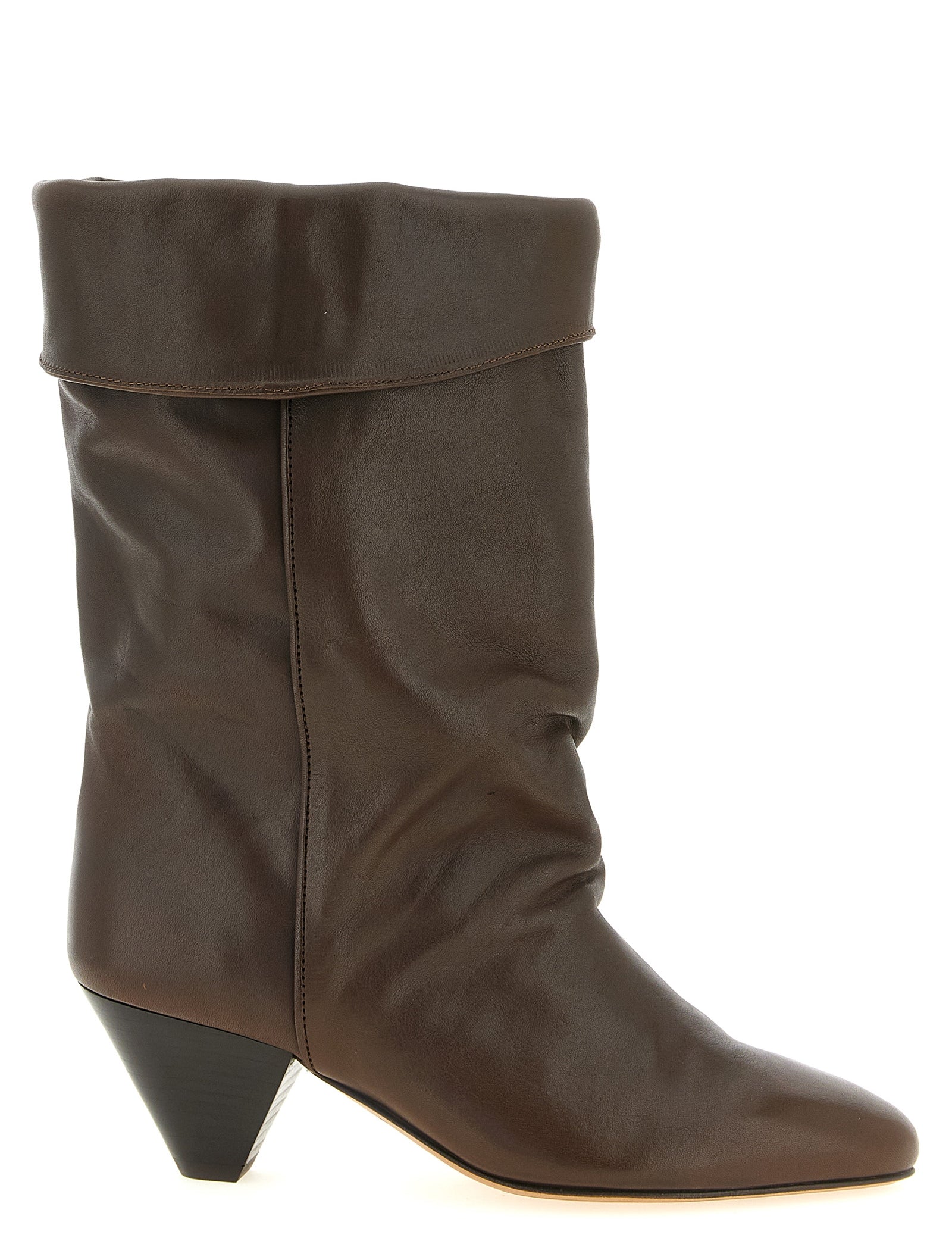 Isabel Marant Brown Cow Leather Ankle Boots