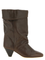 Isabel Marant Brown Cow Leather Ankle Boots
