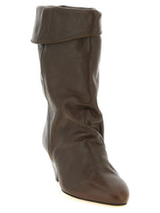 Isabel Marant Brown Cow Leather Ankle Boots