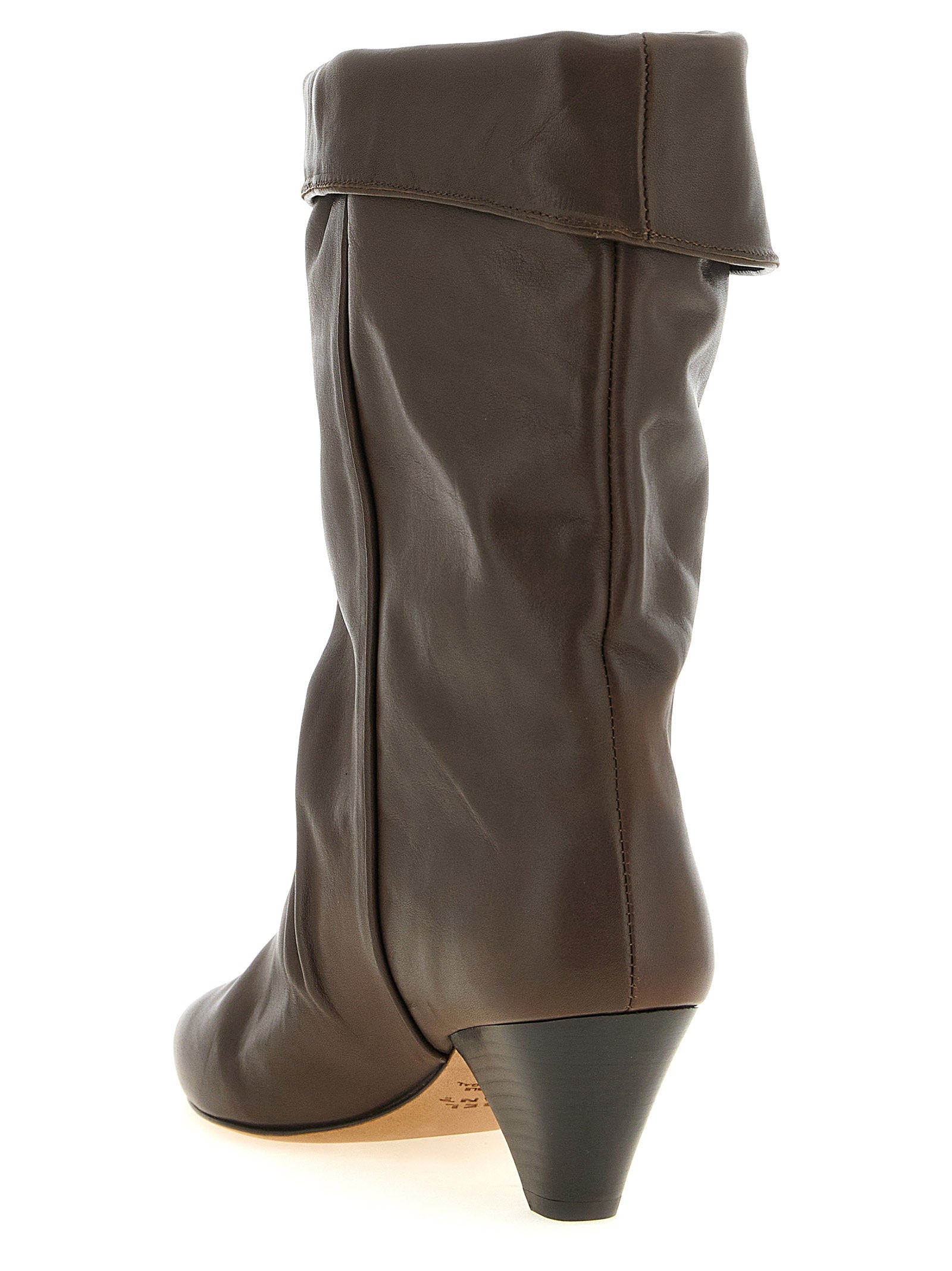 Isabel Marant Brown Cow Leather Ankle Boots