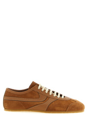 Dries Van Noten Beige Calfskin Low Top Sneakers