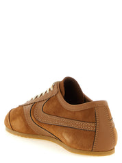 Dries Van Noten Beige Calfskin Low Top Sneakers