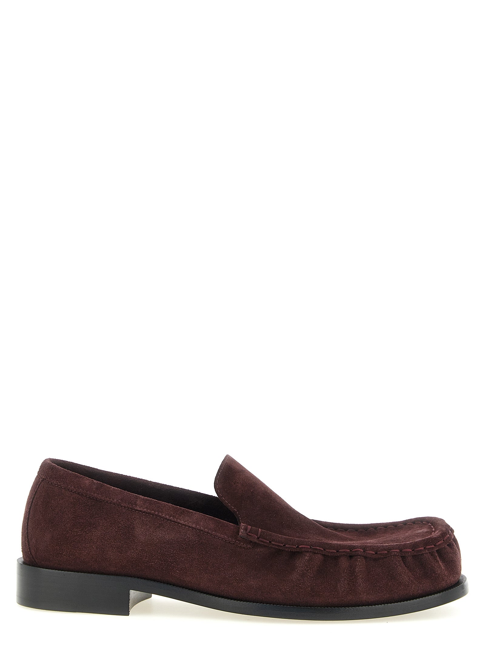 Dries Van Noten Bordeaux Calfskin Loafers
