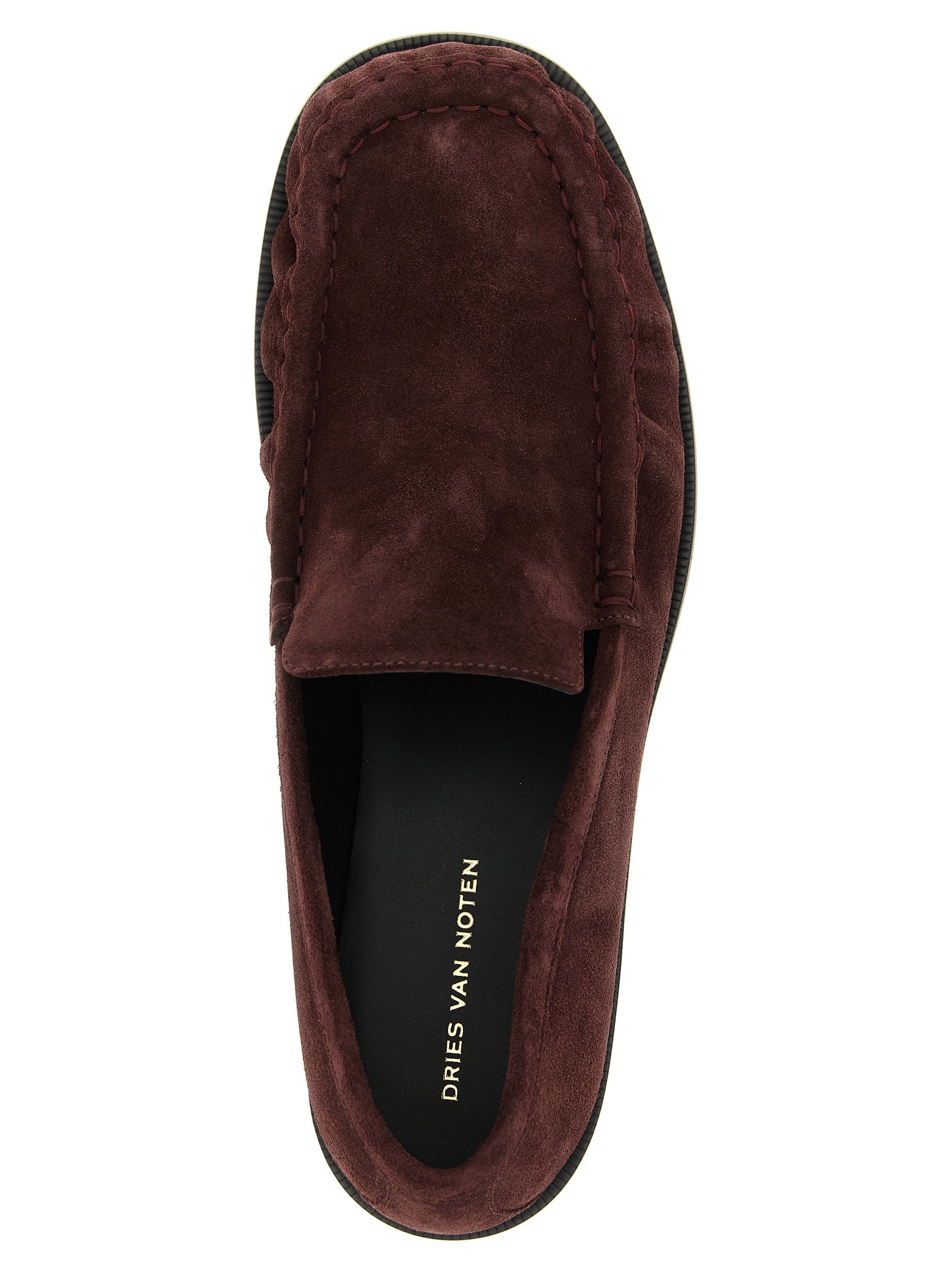 Dries Van Noten Bordeaux Calfskin Loafers