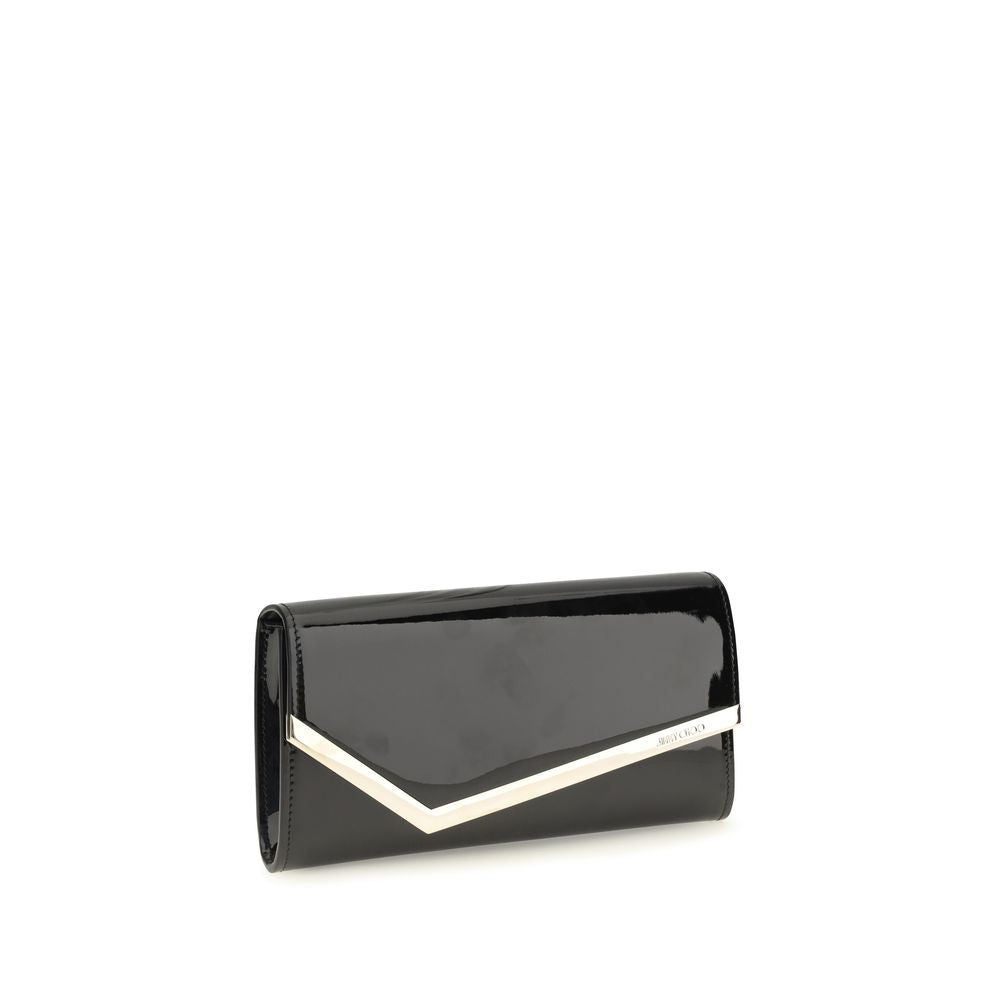 Jimmy Choo Black Calf Leather Clutch