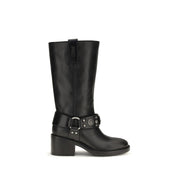 Chloé Black Calf Leather Knee-high Boots