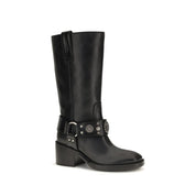 Chloé Black Calf Leather Knee-high Boots
