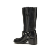 Chloé Black Calf Leather Knee-high Boots