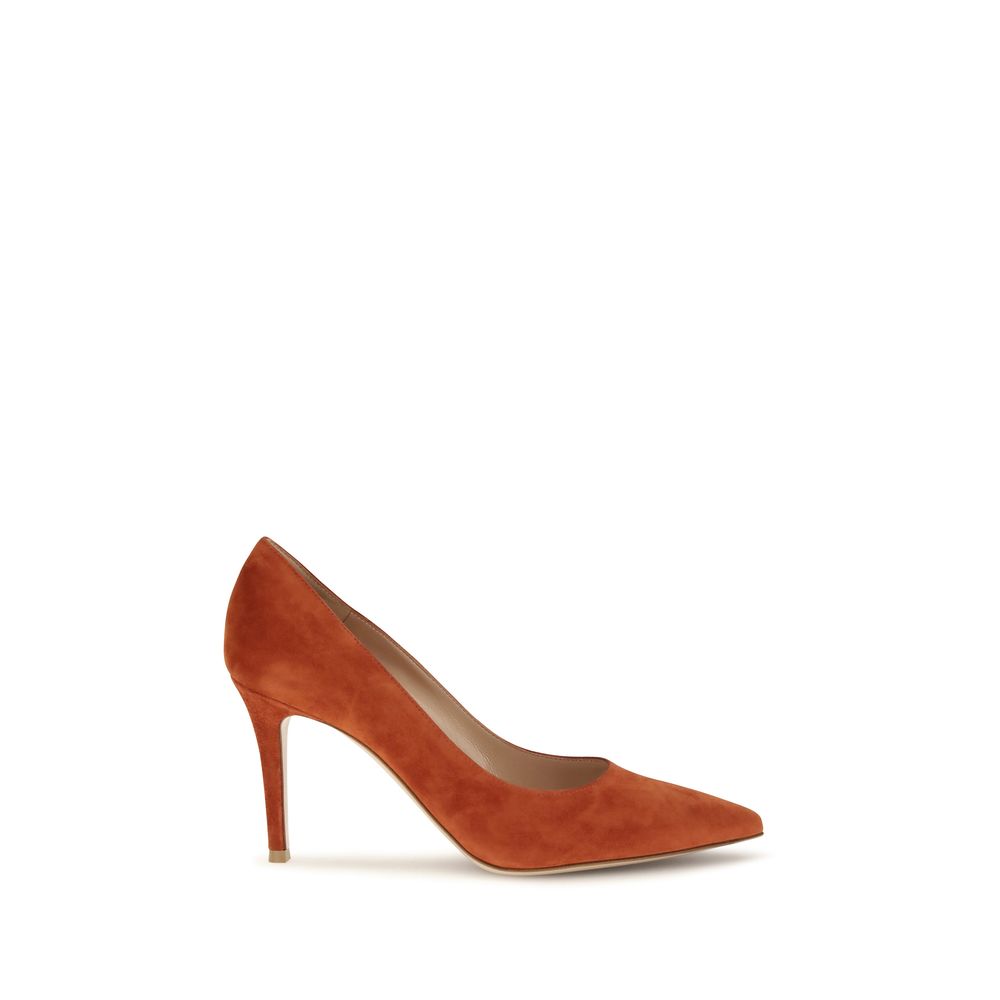 Gianvito Rossi Red Suede Pumps