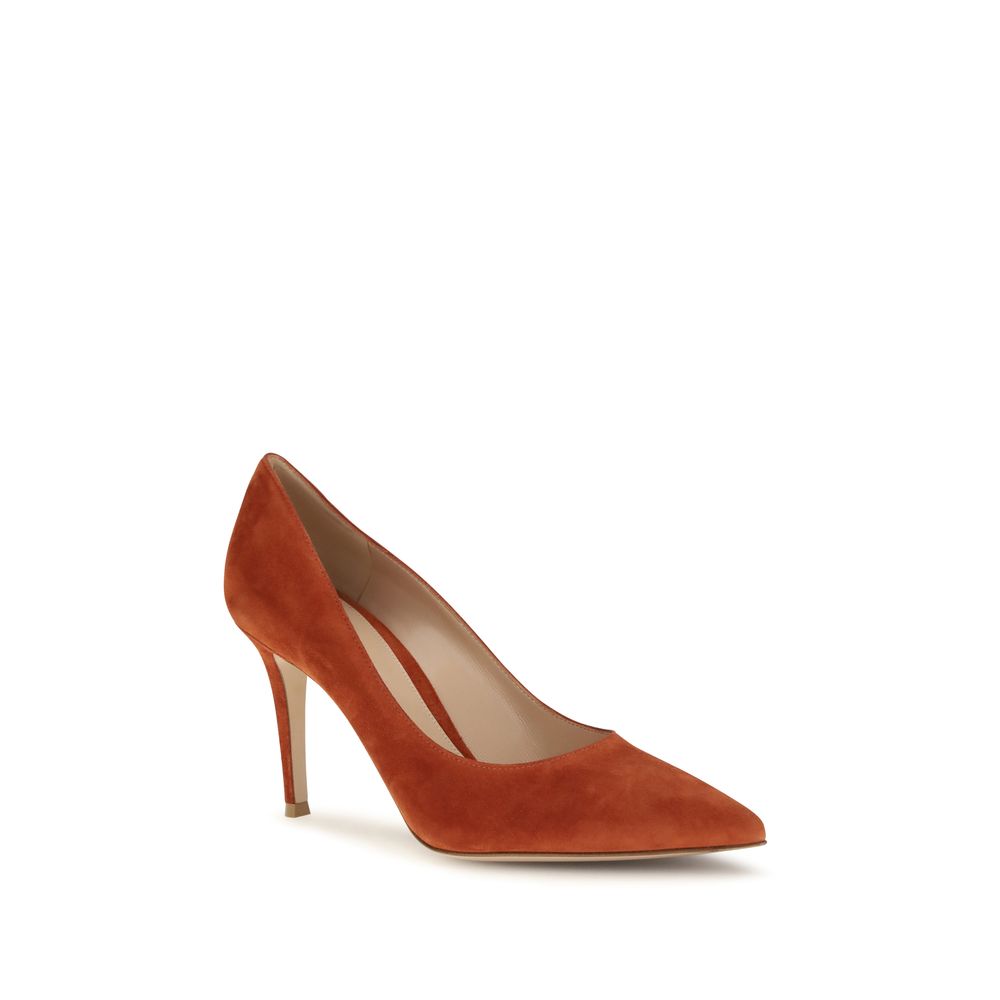 Gianvito Rossi Red Suede Pumps