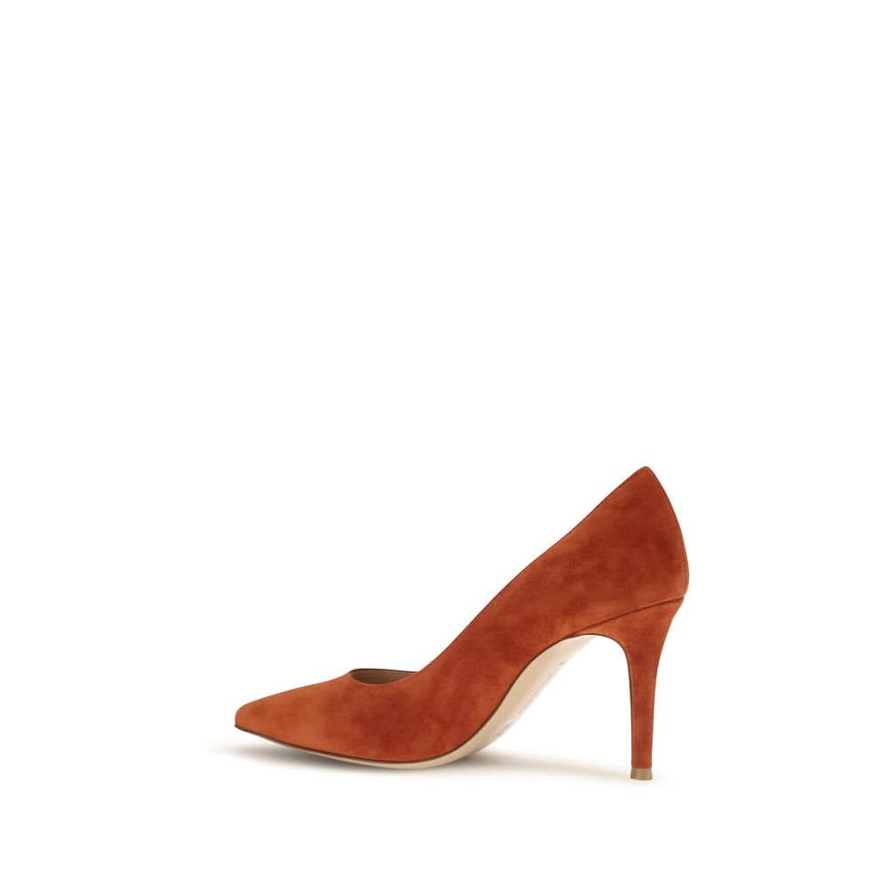 Gianvito Rossi Red Suede Pumps