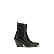 Rabanne Black Calf Leather Ankle Boots