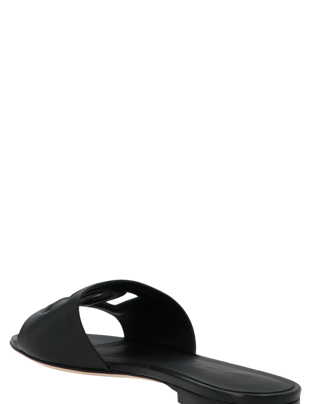 Dolce & Gabbana Black Calfskin Slides