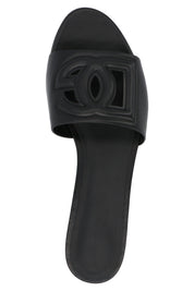 Dolce & Gabbana Black Calfskin Slides
