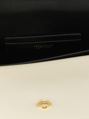 Ferragamo Black/White Calfskin Crossbody Bag