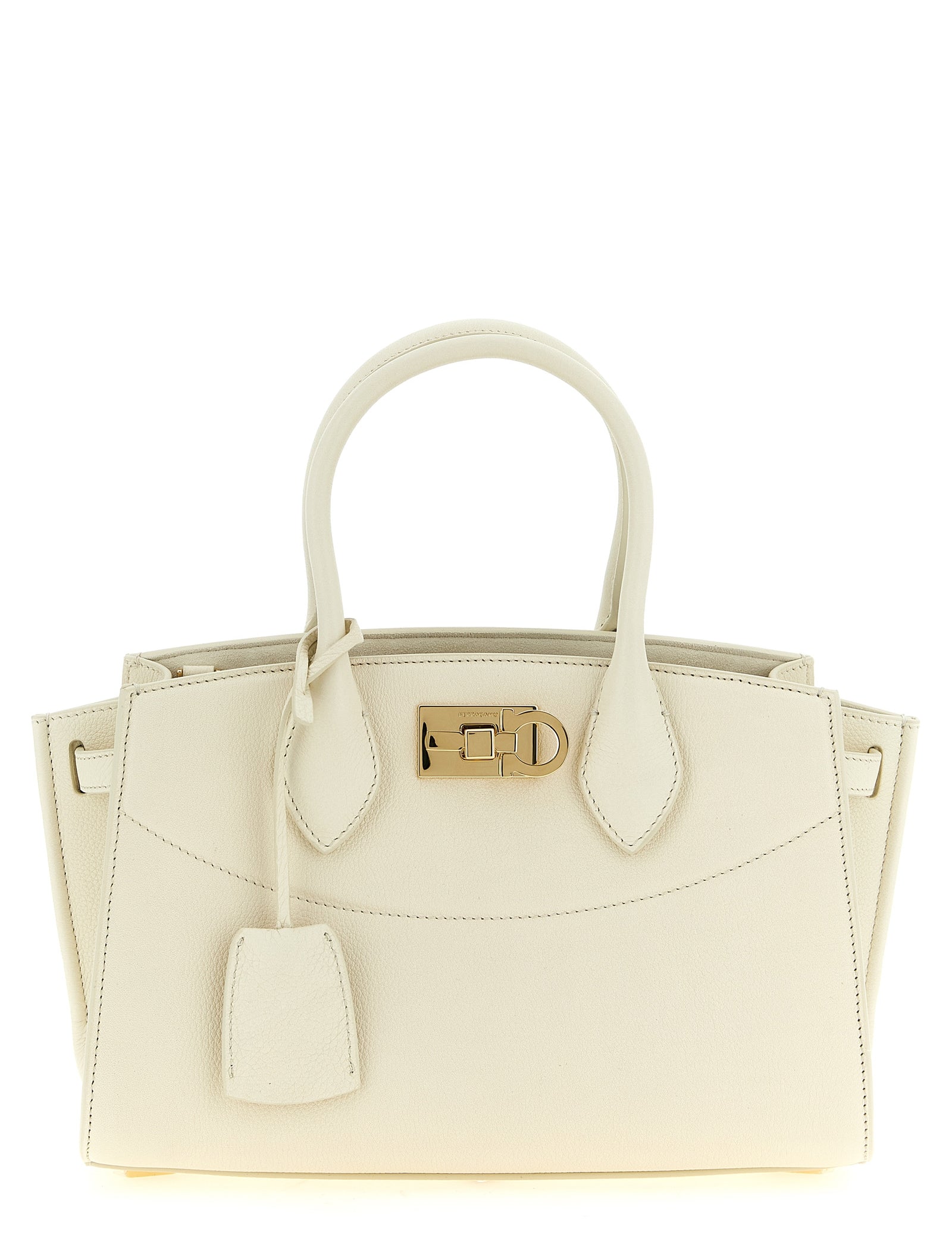 Ferragamo White Calfskin Handbags