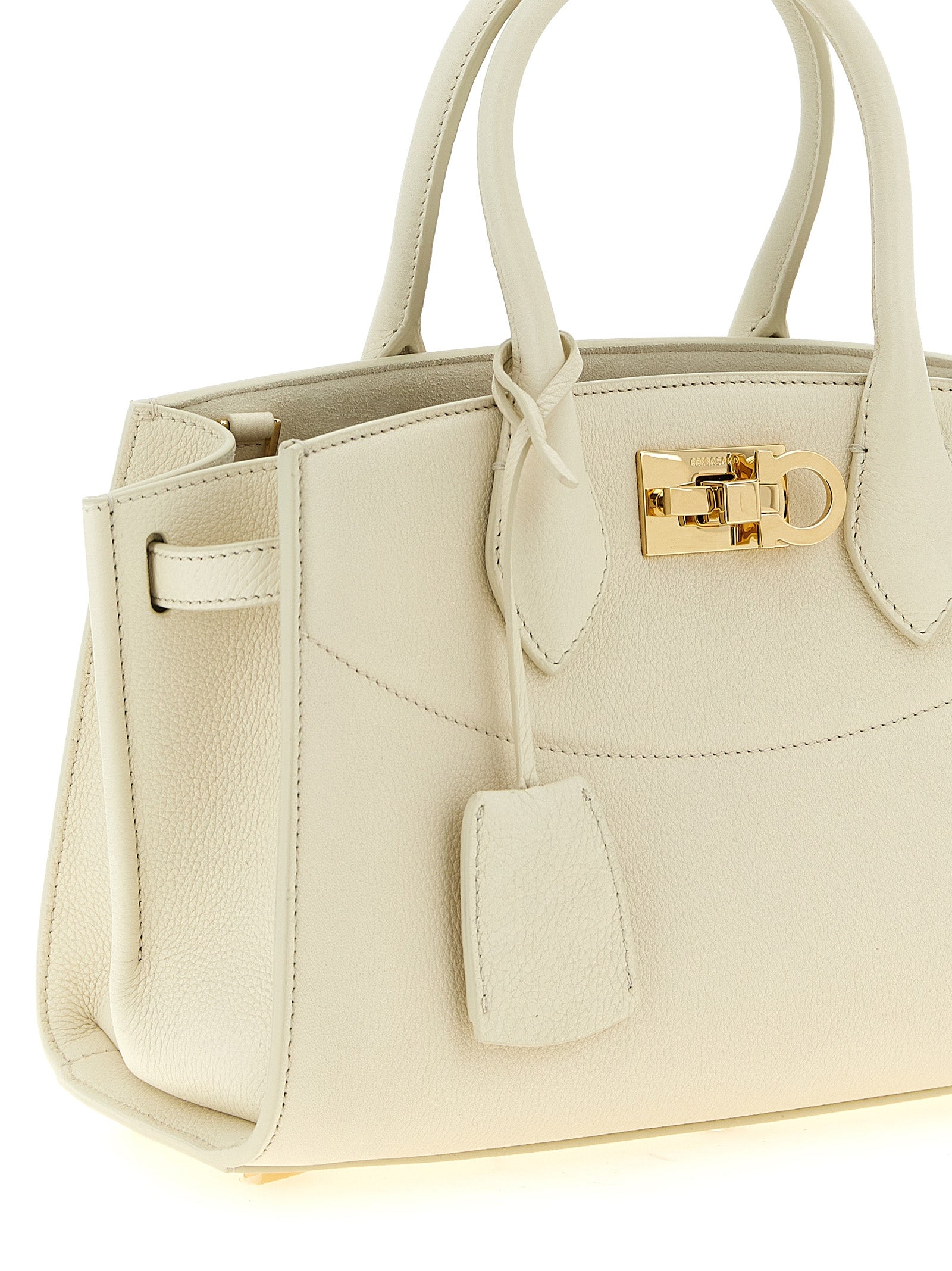 Ferragamo White Calfskin Handbags