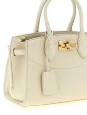 Ferragamo White Calfskin Handbags
