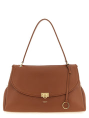 Ferragamo Cognac Brown Calfskin Shoulder Bag