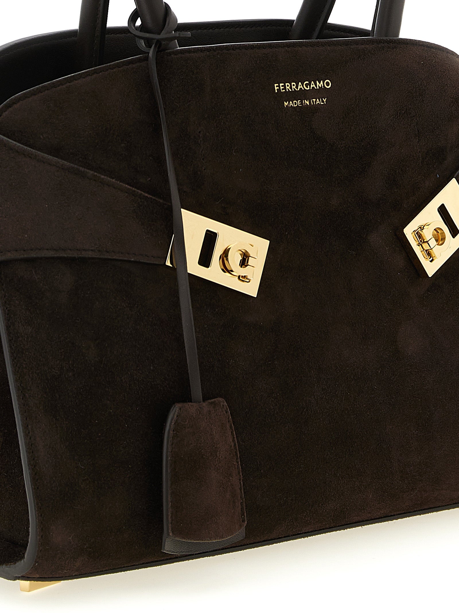 Ferragamo Brown Goat Leather Handbag