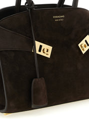 Ferragamo Brown Goat Leather Handbag