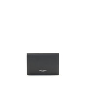 Saint Laurent Black Calf Leather Card Holder