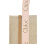 Chloé Brown Linen Shoulder Bag