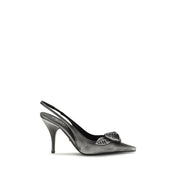Prada Gray Goatskin Slingback Pumps