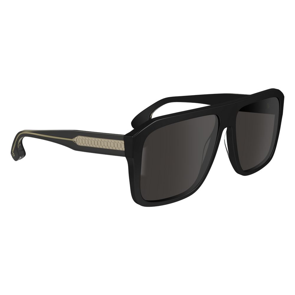 Victoria Beckham Black Plastic Aviator Sunglasses
