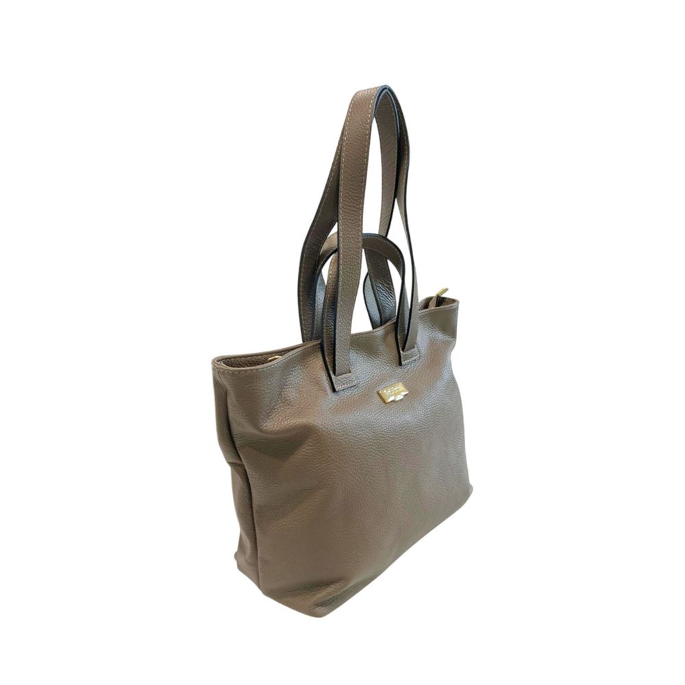 Baldinini Trend Taupe Cow Leather Handbags