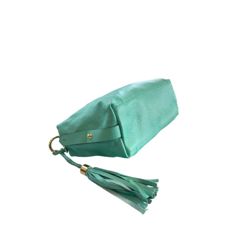 Baldinini Trend Turquoise Cow Leather Handbags