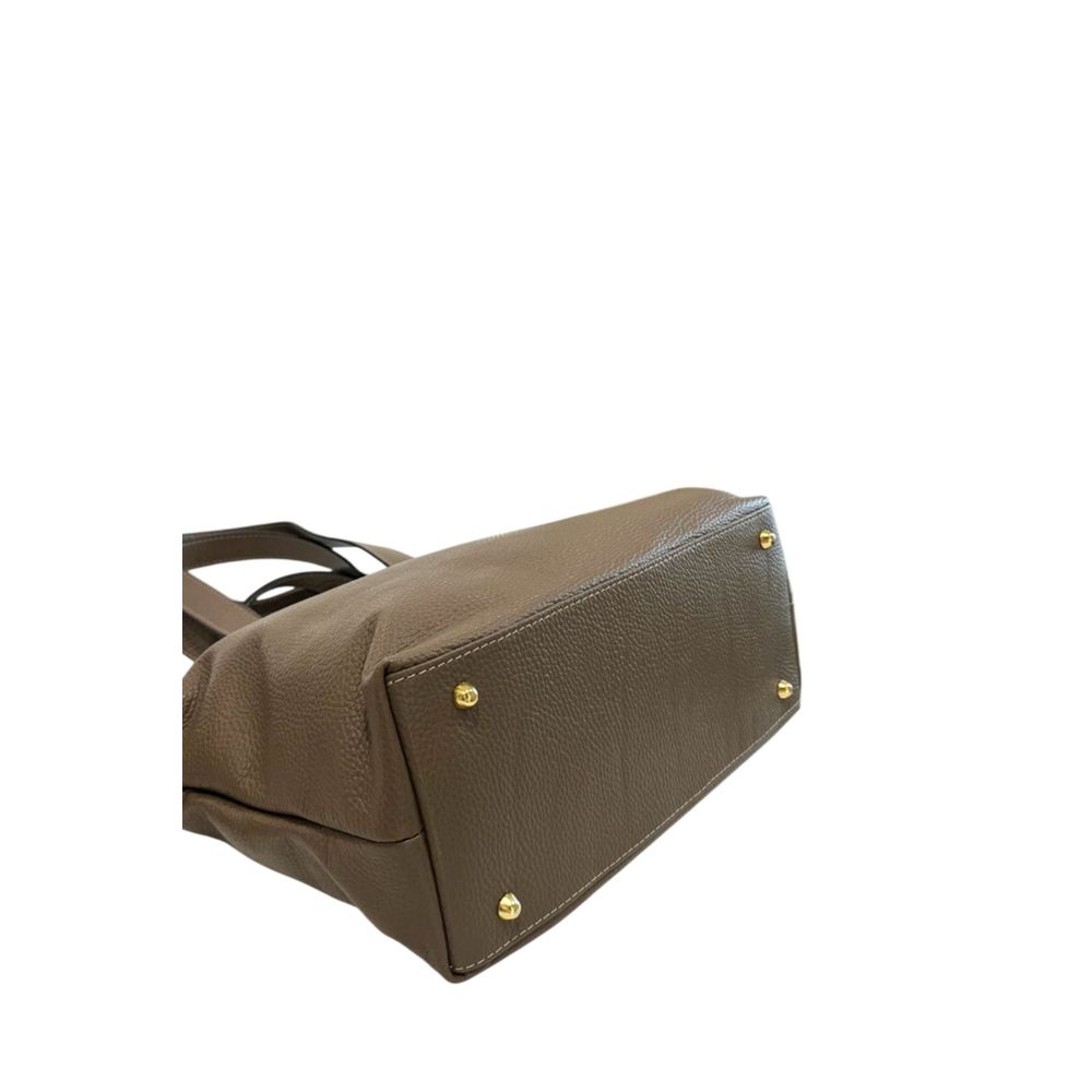 Baldinini Trend Taupe Cow Leather Handbags