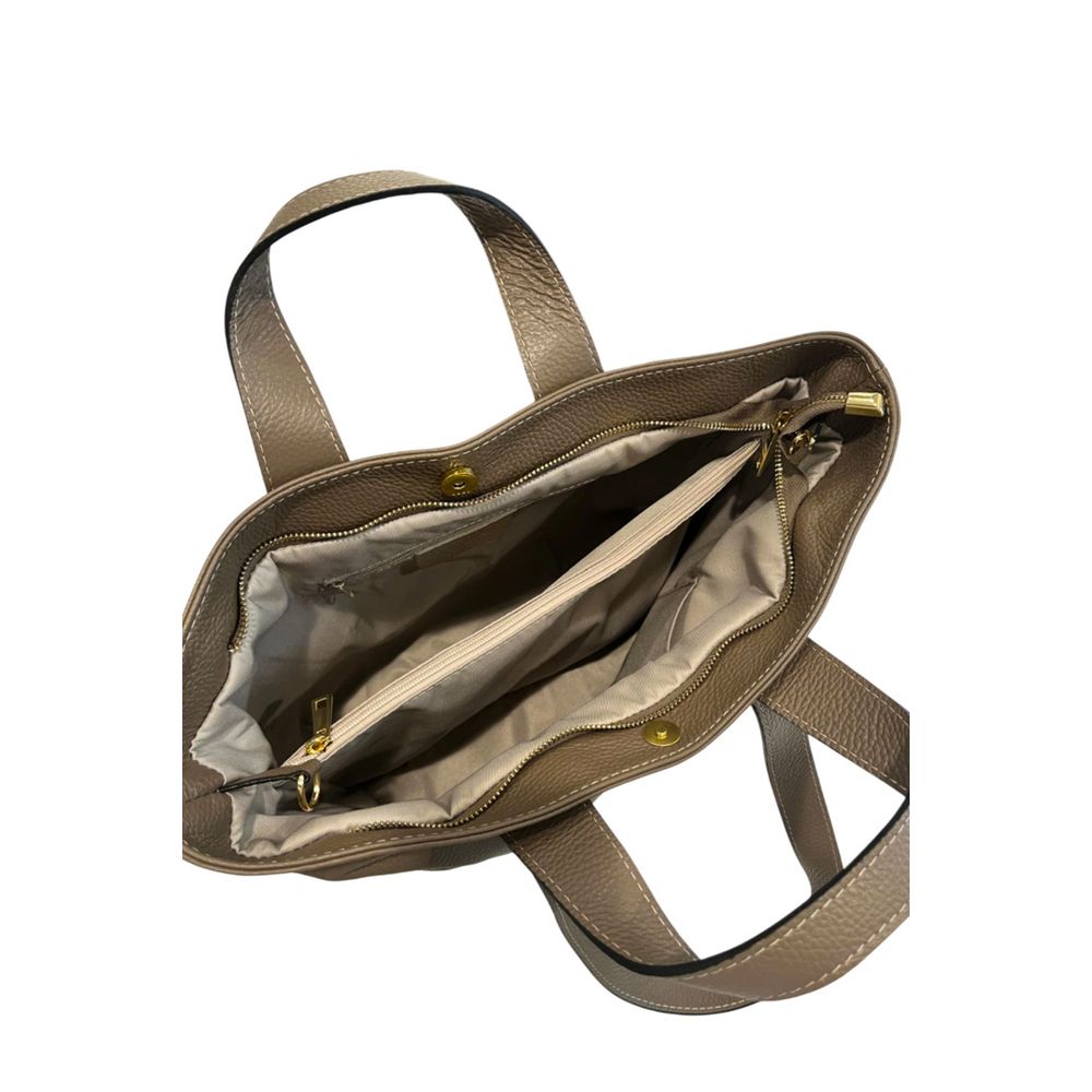 Baldinini Trend Taupe Cow Leather Handbags