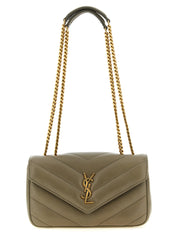 Saint Laurent Green Lamb Leather Shoulder Bag