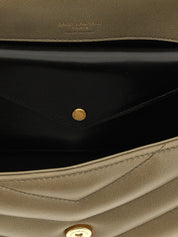 Saint Laurent Green Lamb Leather Shoulder Bag