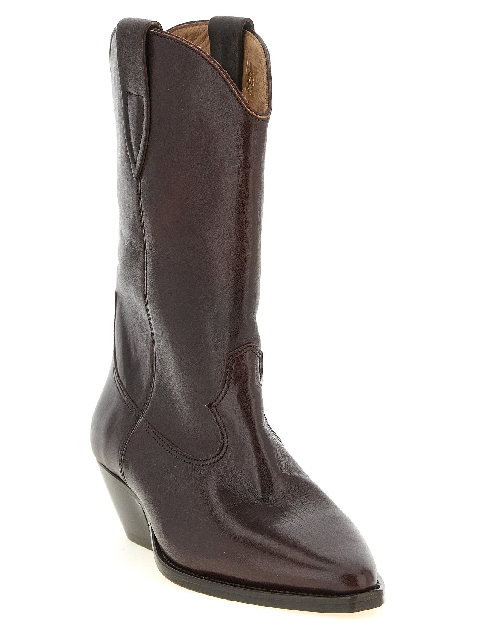 Isabel Marant Brown Cow leather Texan Boots