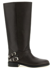 PINKO Black Cowhide Over The Knee Boots