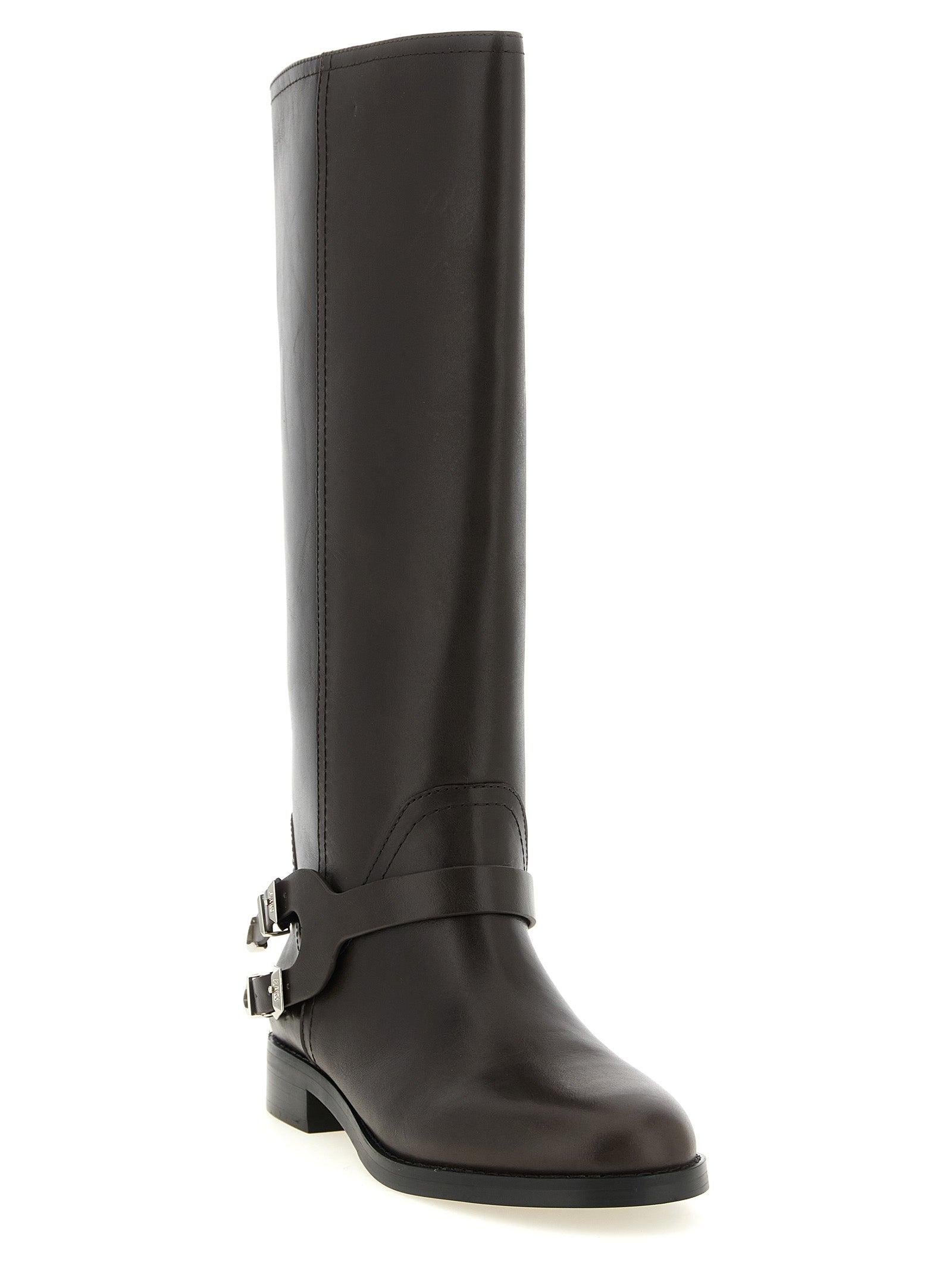 PINKO Black Cowhide Over The Knee Boots
