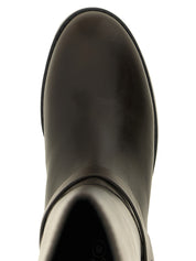 PINKO Black Cowhide Over The Knee Boots