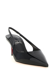 Christian Louboutin Black Calf Leather Slingback Pumps