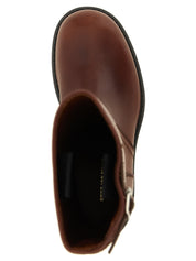 Dries Van Noten Brown Bovine Leather Ankle Boots